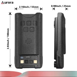 Baofeng UV-9R Pro Li-ion Battery 2800/4800mAh UV-9R Plus Enlarge Li-ion Batteries Type-C Charging BL-9 GMRS-9R Radio Replacement