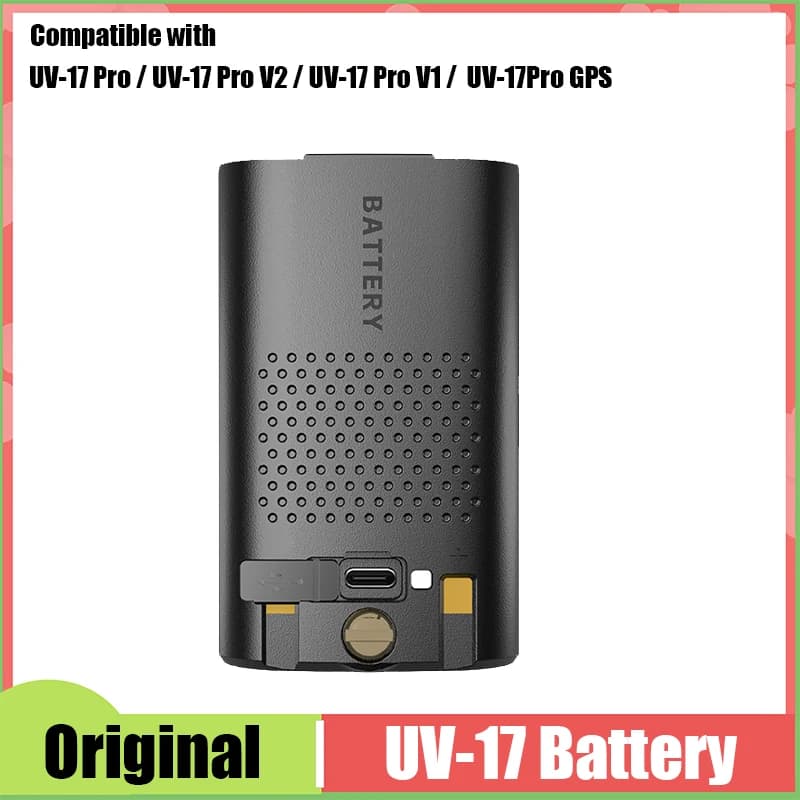 Baofeng UV-17 Pro Li-ion Battery DC 7.4V 13.32Wh Original BL-17UV Rechargeable UV-17L UV-17 PlusV1 V2 Battery UV-17 Max Bateria