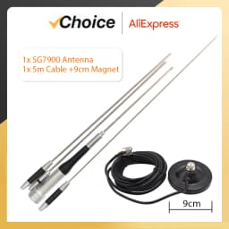 Mobile Radio Antenna For SG7900 RT95 BJ-218 Dual Band VHF/UHF 144/430MHz QYT KT-7900D Car Radio Base Station 5M Cable RB400 Clip