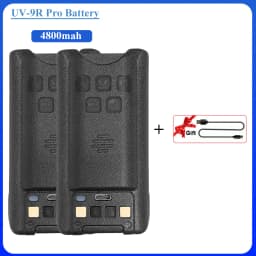 Baofeng UV-9R Pro V2 Battery 2800/4800mAh UV9R Plus Enlarge Li-ion Battery Type-C Charging BL-9 For UV9R Pro GMRS-9R UV-9G Radio