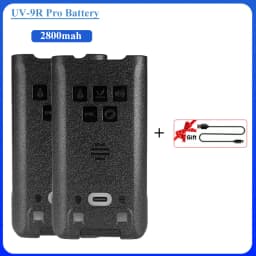Baofeng UV-9R Pro V2 Battery 2800/4800mAh UV9R Plus Enlarge Li-ion Battery Type-C Charging BL-9 For UV9R Pro GMRS-9R UV-9G Radio