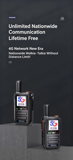 5G Global Public Network Walkie‑Talkie Long‑Distance PoC Two‑Way Radio HD Screen Type‑C Fast Charge Weather Alert Intercom