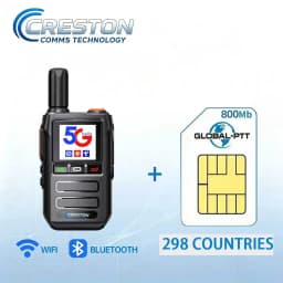 5G Global Public Network Walkie‑Talkie Long‑Distance PoC Two‑Way Radio HD Screen Type‑C Fast Charge Weather Alert Intercom