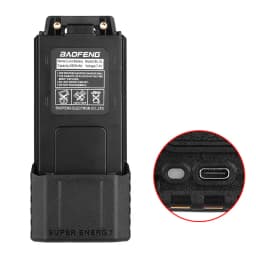 BL-5 Baofeng UV-5R Series Walkie Talkie Large Capacity Li-ion Battery 3800mAh Type-C For UV5R UV-5RT BF-F8HP F8+ Two Way Radios