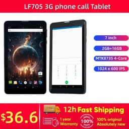 Android 6.0 Tablet 7” 3G Phone Call 2GB RAM 16GB ROM 2 X Sim Card 1024 X 600 Pixels MTK8735 Quad-Core