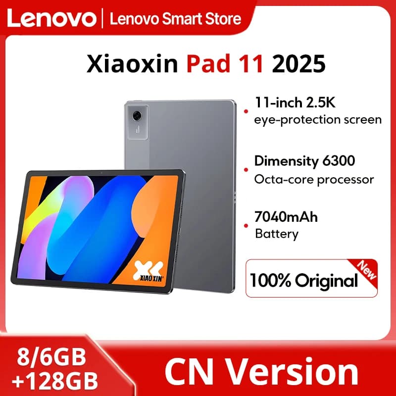 Original Lenovo Xiaoxin Pad 11 2025 Tablet 11" 2.5K Screen MediaTek Dimensity 6300 CN Version7040mAh WIFI Android Tab PC Pad