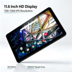 11.6 INCH 2GB RAM 32GB ROM T10 RCT6716 Android 7.0 MT8127 Quad Core 2M Cache Mini HD-MI Resolution 768 X 1368 IPS WIFI