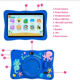 New 7.0 Inch WiFi Kids 3G Tablets 4GB RAM 64GB ROM Android Learning Education Games Tablet Children's Gifts