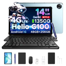 DOOGEE Tablet PC 2 in 1 Tab E3 Max battery 13500mAh Gmini AI 14 screen 2.2K 48GB(8+40) 256GB Helio G100 AI Tablet Android 16