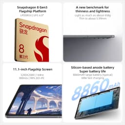 Lenovo Xiaoxin Pad Pro GT Snapdragon 8 Gen 3 Tab 128GB 256GB ROM 11.1" 144Hz 3.2K Screen 8860mAh 68W Charging Android Tablet