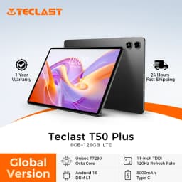Teclast T50 Plus 11" 120Hz FHD UNISOC T620 Max. 48GB RAM 128GB ROM Android 16 Tablet 8000mAh 4G LTE Dual SIM GPS Tablets PC