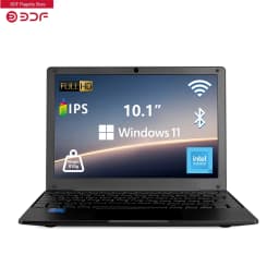 10.1 Inch Computer Laptop Windows 11 OS Preinstalled Quad Core 8GB+128GB Netbook HDMI Webcam Office (Black)