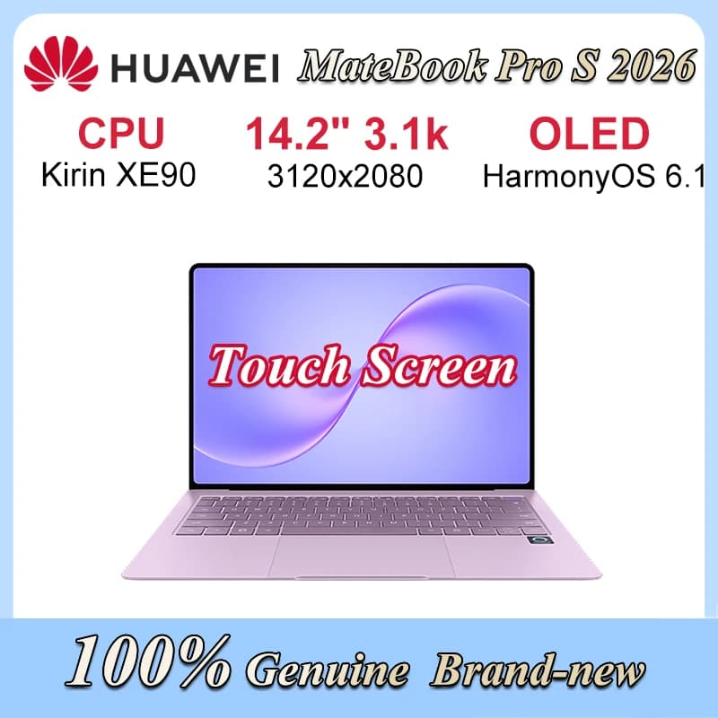 2026 Laptop HUAWEI MateBook Pro S CPU Kirin XE90 14.2-inch 3.1K OLED 3120*2080 HarmonyOS 6.1