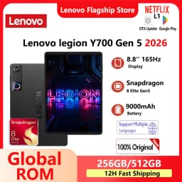 Global ROM Lenovo Legion Y700 5th Gen Gaming Tablet 2026 8.8" 165Hz Display 256GB 512GB ROM Snapdragon 8 Elite Gen 5 9000mAh PC