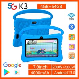 7 Inch Kids Tablet for Children's Best Gifts Quad Core 4GB+64GB ROM Android Tablets Cartoon Portable Kids-Proof Protective Case