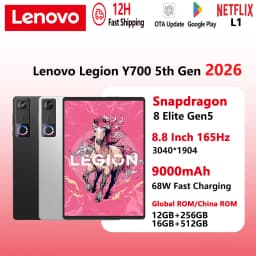 Original Lenovo Legion Y700 2026 5th Gen Gaming Tablet PC 8.8'' TB323FU Snapdragon 8 Elite Gen 5 165Hz Display 9000mAh Battery