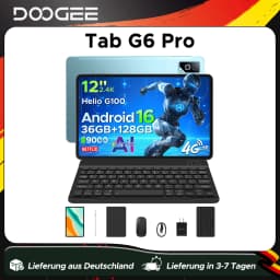 DOOGEE Tab G6 Pro Tablet PC Android 16 Gemini AI 12'' 2K Display 9000mAh Battery 8GB RAM 128GB ROM Ultra-thin Body Smart Pad