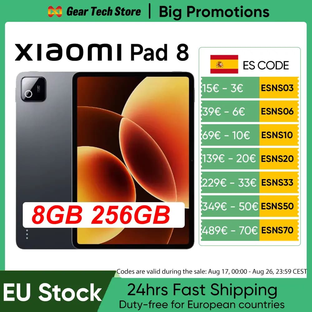 Xiaomi Pad 8 11.2 Inch Tablet 3.2K Snapdragon 8S Gen 4, 9200 Mah Battery