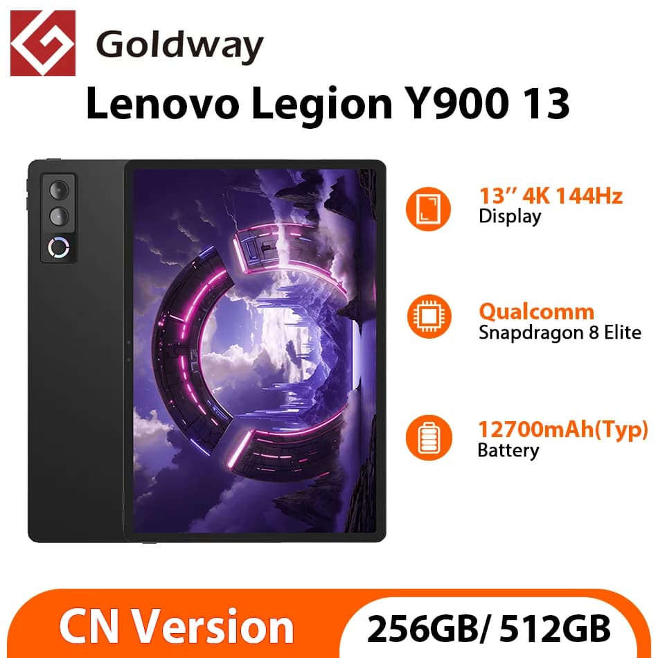 New Lenovo Legion Y900 13'' 4K High Refresh Rate Tablet 16GB+512GB Qualcomm Snapdragon 8 Elite Wifi 12700mAh Battery Android Tab