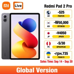 Global Version Xiaomi Redmi Pad 2 Pro Global Version 128GB 256GB Snapdragon 7s Gen 4 Mi Tablets 12000mAh 33W Charging 12.1" 2.5K