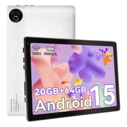 URAO KB1001 10.1 Inch A333 Five-Core Tablet PC Widevine L1 Certified Android 15 20GB(3+17GB Virtual) RAM 64GB ROM 5000mAh HD 800*1280 Screen White Black Dual Color Single Tablet 1TB TF Expand Streaming Office Learning Tablet