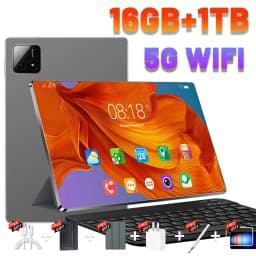 20000mAh Large Battery 10.36 Inch 5G Tablet 2025 New Android13.0 10 Core 16GB 1TB Dual SIM WiFi Bluetooth GPS WPS With Keyboard