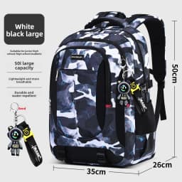 Astronaut pendant Orthopedic Men Laptops Backpack Teenages Camouflage Schoolbag Primary Waterproof Backpacks student School Bags