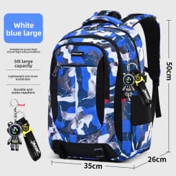 Astronaut pendant Orthopedic Men Laptops Backpack Teenages Camouflage Schoolbag Primary Waterproof Backpacks student School Bags