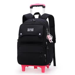 NEW Student School Bag Rolling Backpack Kids Trolley Bag Girl School Backpack Wheeled Bag Multifunctional Use Trolley Backpack