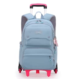 NEW Student School Bag Rolling Backpack Kids Trolley Bag Girl School Backpack Wheeled Bag Multifunctional Use Trolley Backpack