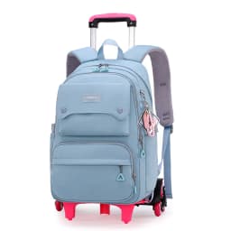 NEW Student School Bag Rolling Backpack Kids Trolley Bag Girl School Backpack Wheeled Bag Multifunctional Use Trolley Backpack