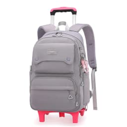 NEW Student School Bag Rolling Backpack Kids Trolley Bag Girl School Backpack Wheeled Bag Multifunctional Use Trolley Backpack