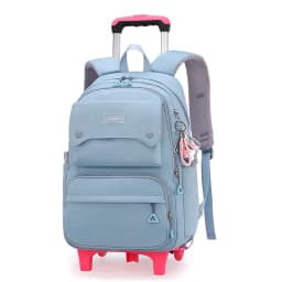 NEW Student School Bag Rolling Backpack Kids Trolley Bag Girl School Backpack Wheeled Bag Multifunctional Use Trolley Backpack