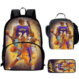 Basketball K-Kobe B-Bryant Child School Backpack 1/3PCS with Lunch Bags ,Pencil Bags School Bags for Boys Girls Best Gift