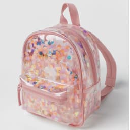 2026 New Confetti Transparent Backpack Ladies School Bag Color Confetti Ornament Backpack