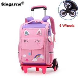 School Wheeled Backpack For Girls School Trolley Bags With Wheels School Rolling Backpack For Boys Wheeled Backpack Bag For Kids