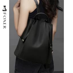 FOXER Fabric Backpack For Women 2026 Fashion Top-handle Girl's Shoulder Schoolbag Purses For College Students Gifts