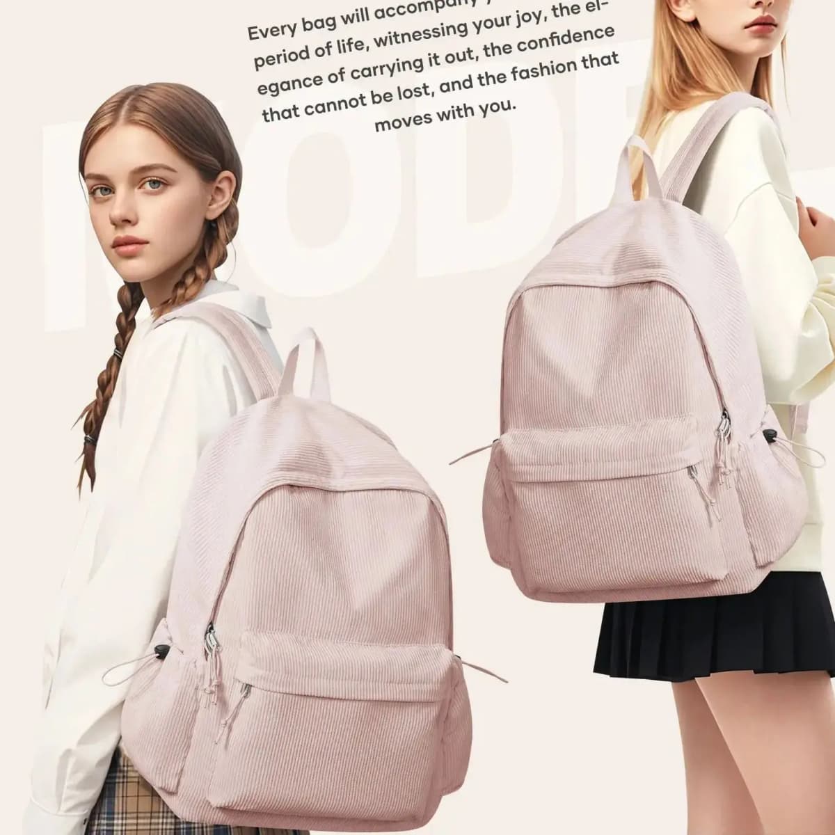 School Backpack for Teens Girls Boys Laptop Bag Fits 15.6 Inch College Travel Durable Leisure Fashion Student Backpack for Women