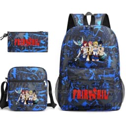 Fairy Tail Backpack Anime Mochia Student Boys Girls School Bag Shoulder Bag Pencil Case Daily Travel Rucksack