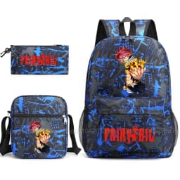 Fairy Tail Backpack Anime Mochia Student Boys Girls School Bag Shoulder Bag Pencil Case Daily Travel Rucksack
