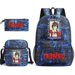 Fairy Tail Backpack Anime Mochia Student Boys Girls School Bag Shoulder Bag Pencil Case Daily Travel Rucksack