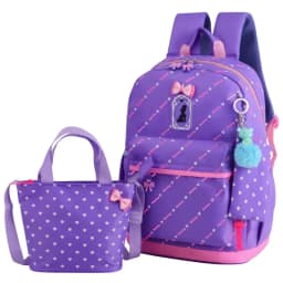 Bunnyfly 3pcs/Set Kids School Bag Backpack Set Fashion Lovely Children's Backpack for Girls Student Mochila Sac