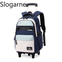Children New Trolley Backpacks Boyes School Bag Kids Back Pack Nylon Students Rolling Mochila Korea Schoolbag Trolley Bookbags