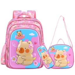 Capybara Children School Bags For Girls 3D Orthopedic Backpack Kids Backpacks Schoolbags Primary School Backpack Kids Mochila