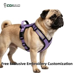 Custom Embroidered Reflective Dog Harness, Personalized Name & Phone, Adjustable No Pull Pet Vest for Small Medium Large Dogs