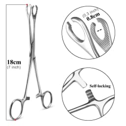 1pc 316L Stainless Steel Piercing Forceps Clamps Pliers for Nose Ear Belly Navel Lip Professional Body Piercing Supplies Tool