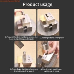 Jewelry Clasp Press Tool Set Necklace Punching Molds Bracelet Making Molds Adjustable Steel Die Cutter for Jewelry
