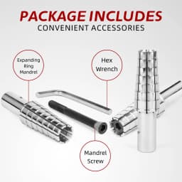 Expanding Stainless Steel Ring Mandrel with Hex Allen Key, Heavy Duty Ring Shaper Tool for Ring Turning and Ring Making, Ring S