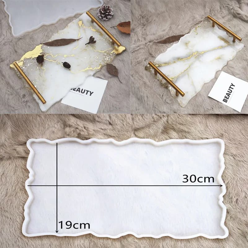 Silicone Mold For Resin Large Rectangle Tea Plate Coaster DIY Epoxy UV Resin Molds For Home Decoration Craft Making Art Supplies