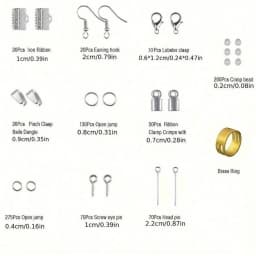 1set/1box Deluxe Jewelry Making Starter Kit,Comprehensive Earrings, Necklace Findings, DIY Plier Tools Set for Jewelry Repair